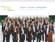 Tablet Screenshot of bremerphilharmoniker.de